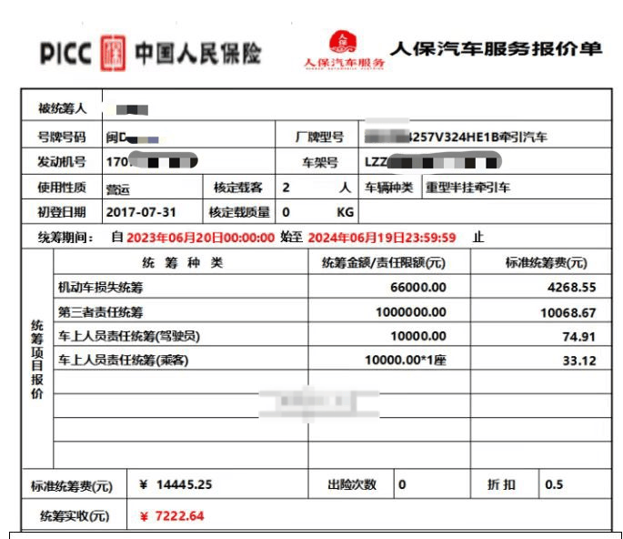 车险价格表_各类车险价格表