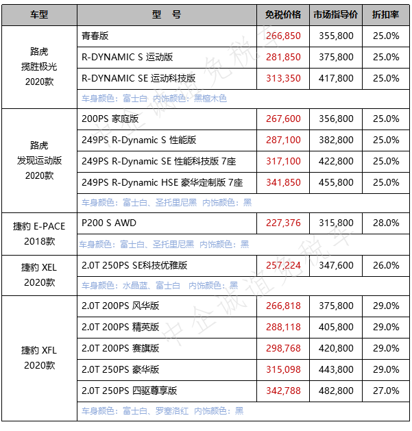 捷豹价格_捷豹价格2024价目表